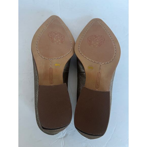 NEW Vince Camuto Leather Shimmering Becarda Pointy Toe Loafer Driving Shoes 8 - Picture 8 of 9